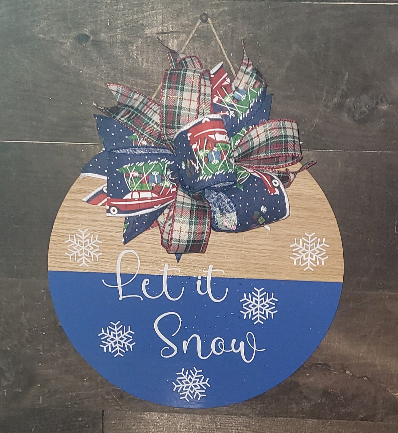 Let it Snow Wooden Door Sign