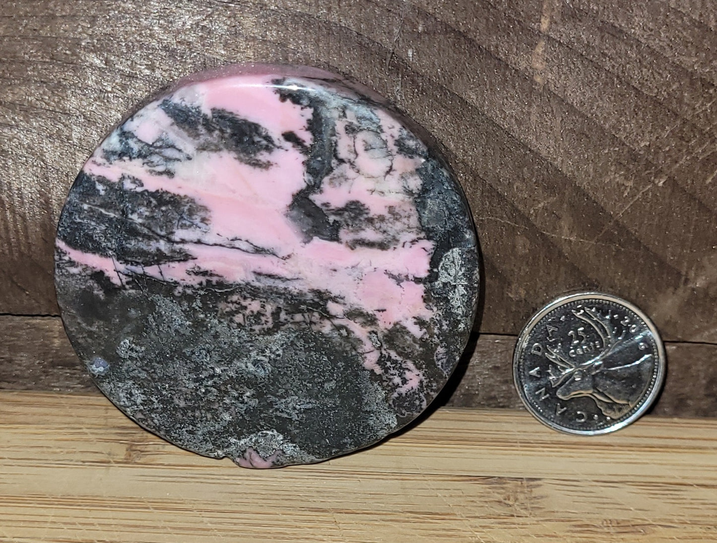 Rhodonite Palm Stone Disk