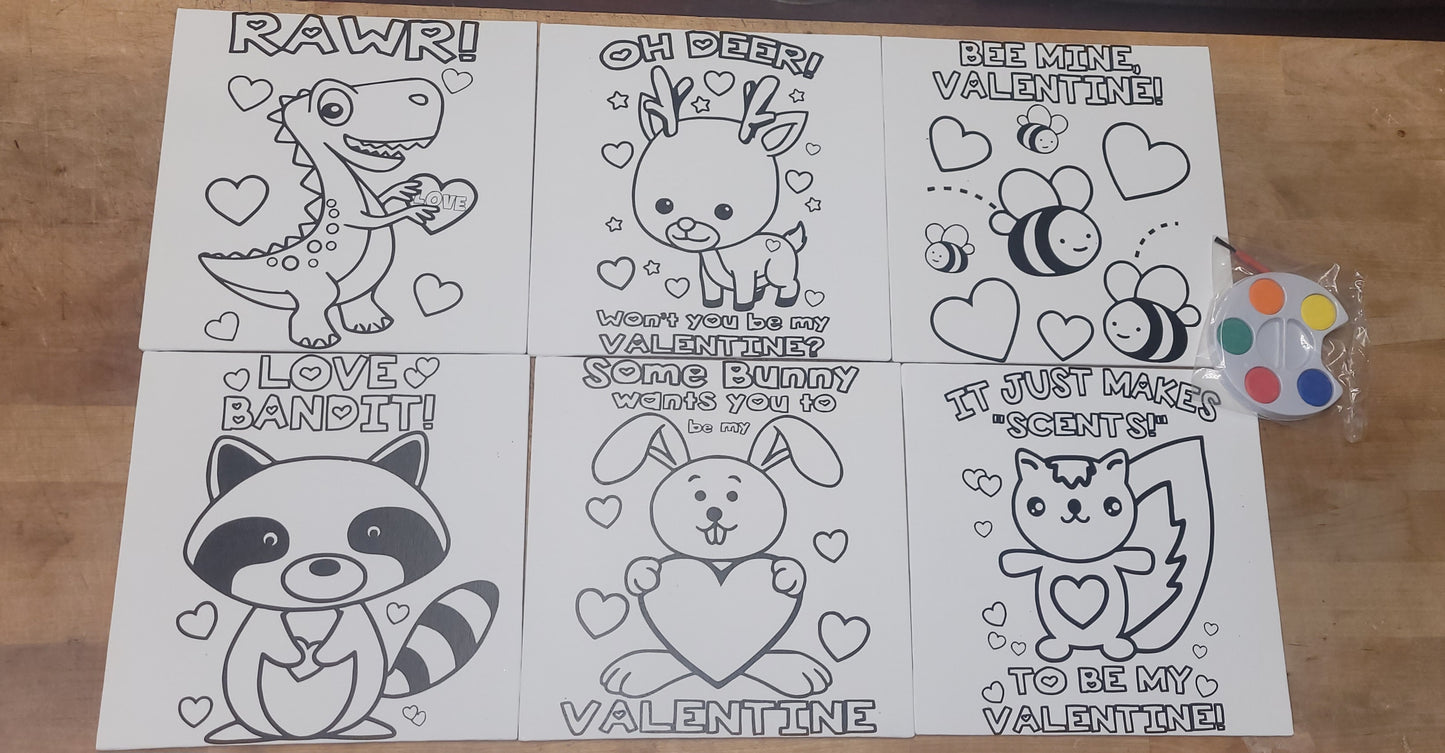 Watercolor Valentine’s Canvases