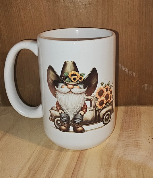 Sunflower Western Gnome Mug