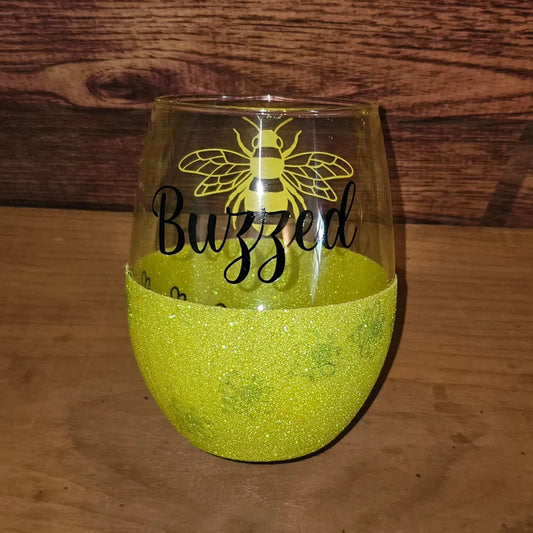 Peek-a-boo Bee Wine Glass